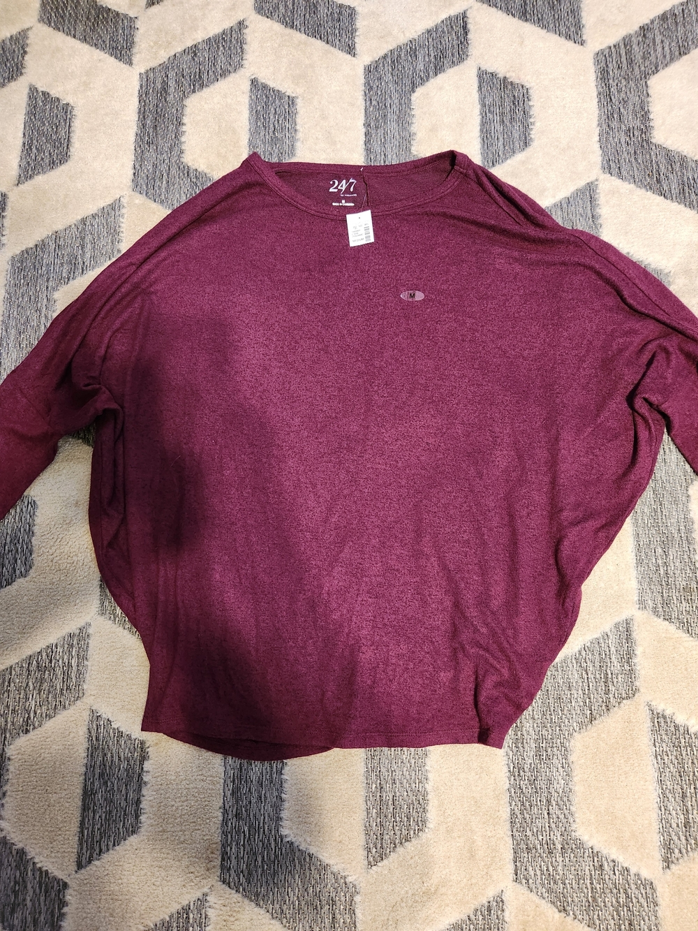 247 Active Women's Crew Neck Sweater in Wine
